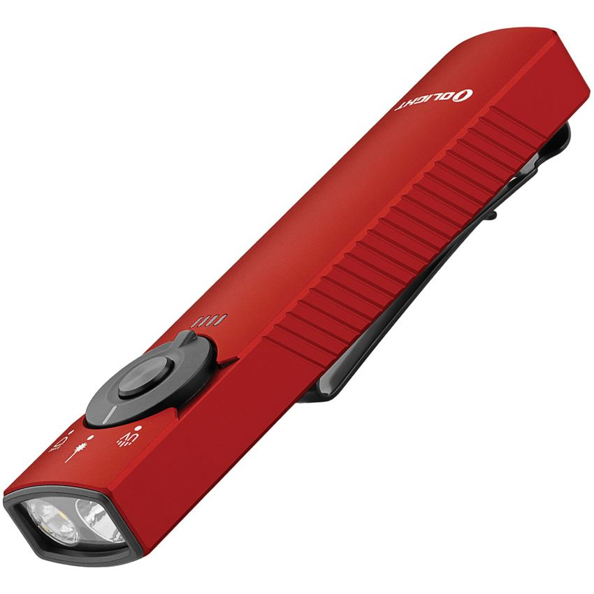 Olight Arkfeld Pro LED Rechargeable Flashlight w/ UV Light & Green Laser, Red