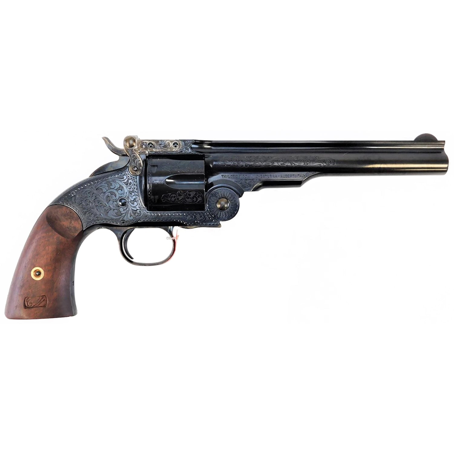 Taylors & Company Schofield Top Break .45 Long Colt Revolver 7" 6rds, Blue Engraved - 550643
