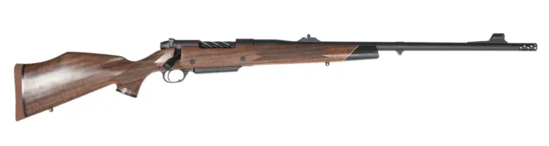 Weatherby MFT01N460WR6B Mark V Frontier Full Size 460 WBY Mag 3+1 24" + 2" Graphite Black Cerakote Threaded Barrel, Graphite Black Cerakote Steel Drilled Tapped Receiver, Oiled Walnut Monte Carlo St