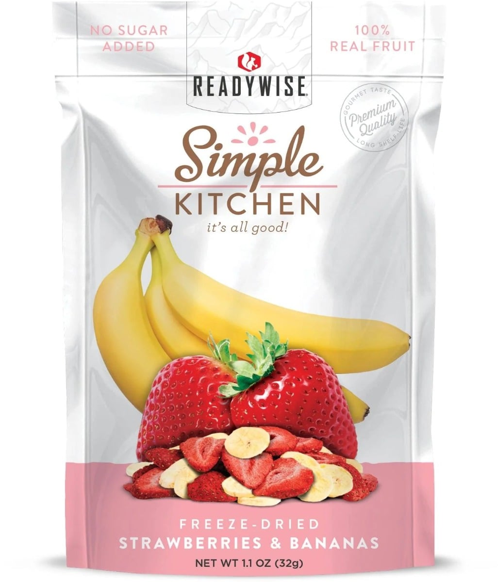 ReadyWise Simple Kitchen Freeze Dried Strawberries & Bananas 6 Count - RWSK05-009