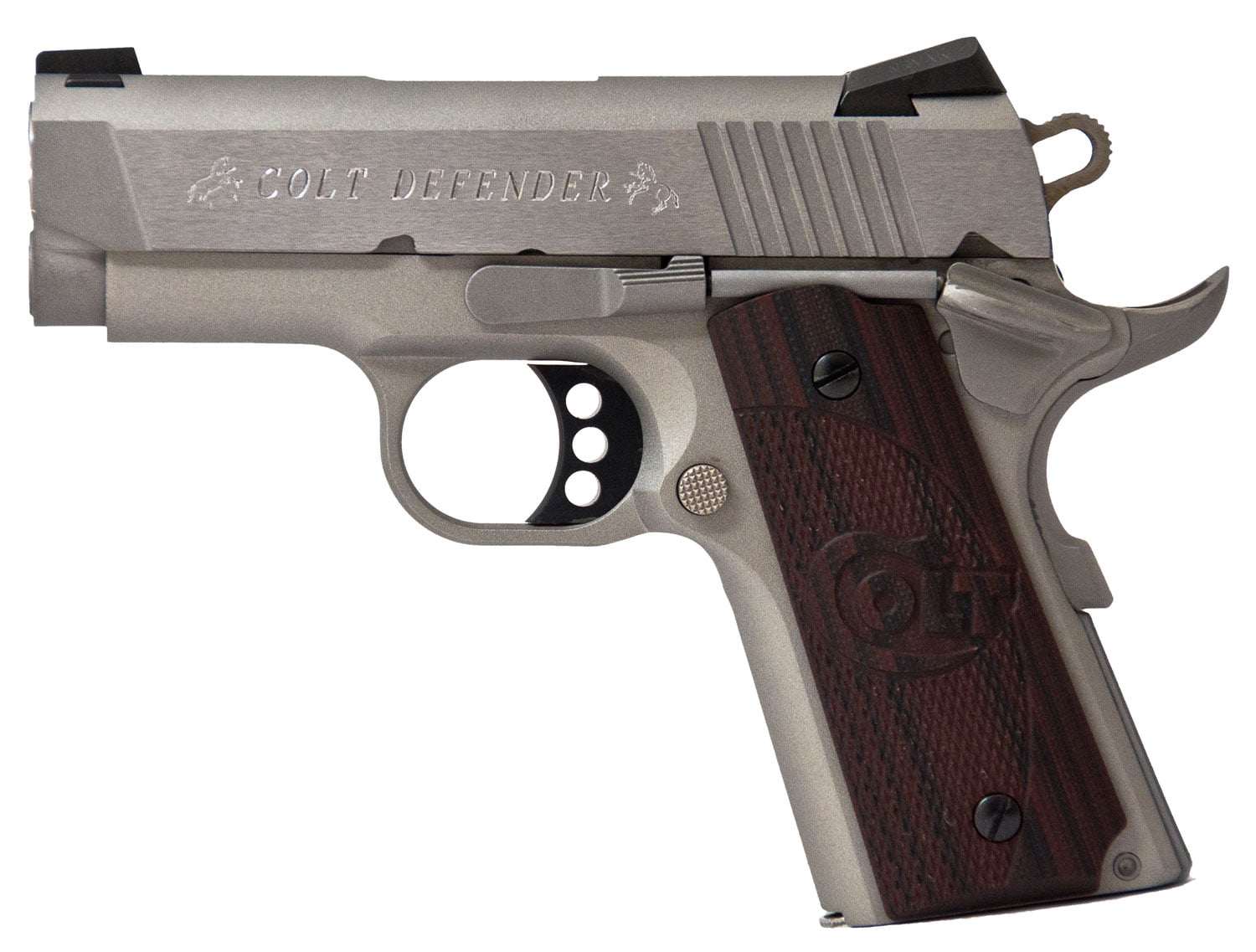Colt 1911 Defender Pistol 45 ACP 3 in. Anodize / Stainless 7 rd. - No Credit Card Fees - Free Shipping