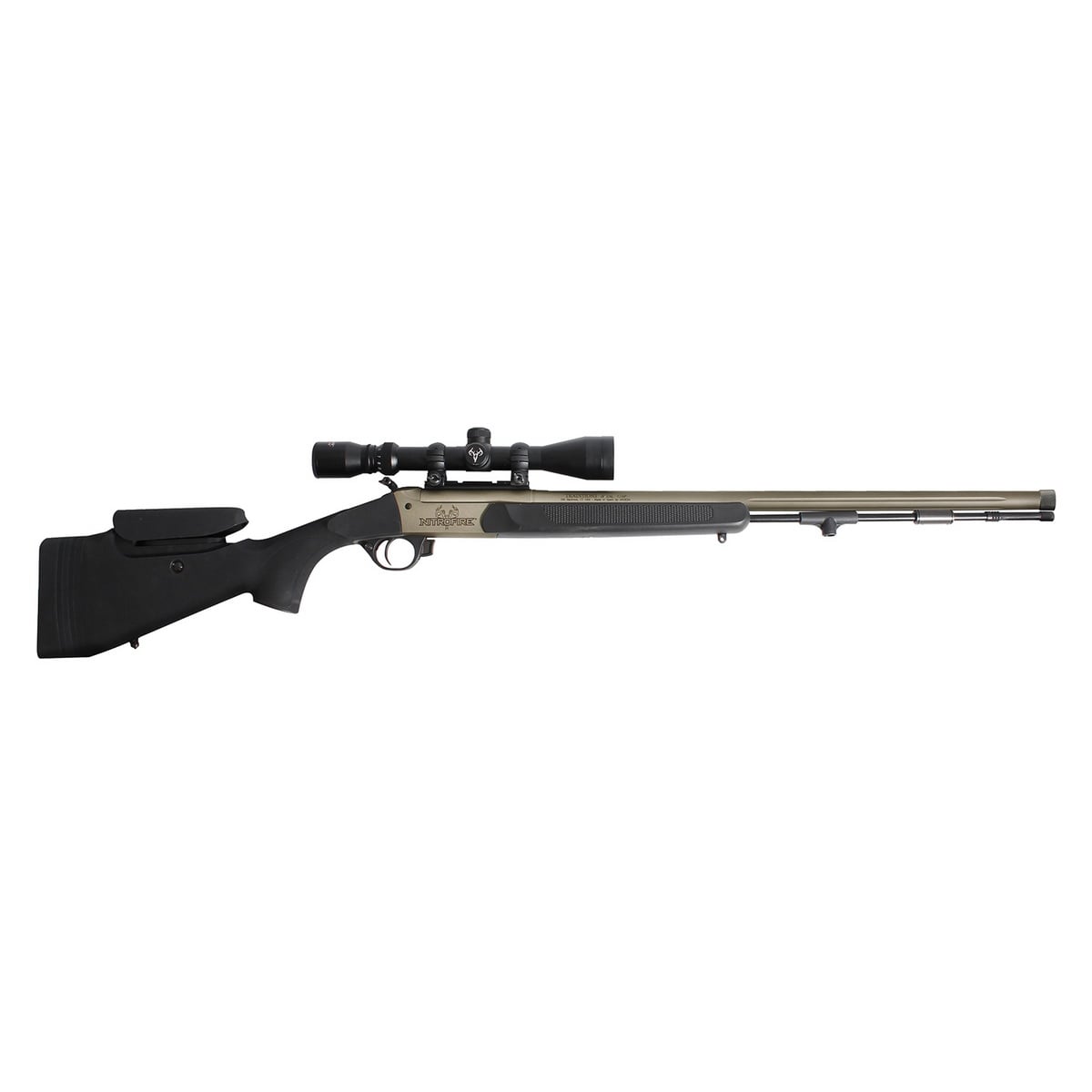 Traditions NitroFire Pro .50 Cal Break Action Rifle - Black Finish for Tactical Strength and Durability - CR53-84660450