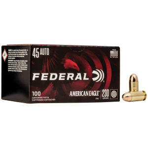 Federal American Eagle Handgun Ammunition .45 ACP 230 gr FMJ 890 fps 100/ct