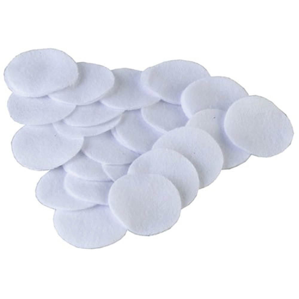 Brownells .38 Caliber/.270 Cal/6.8mm 1.75" Round Flannel Patch, White Pack of 1000