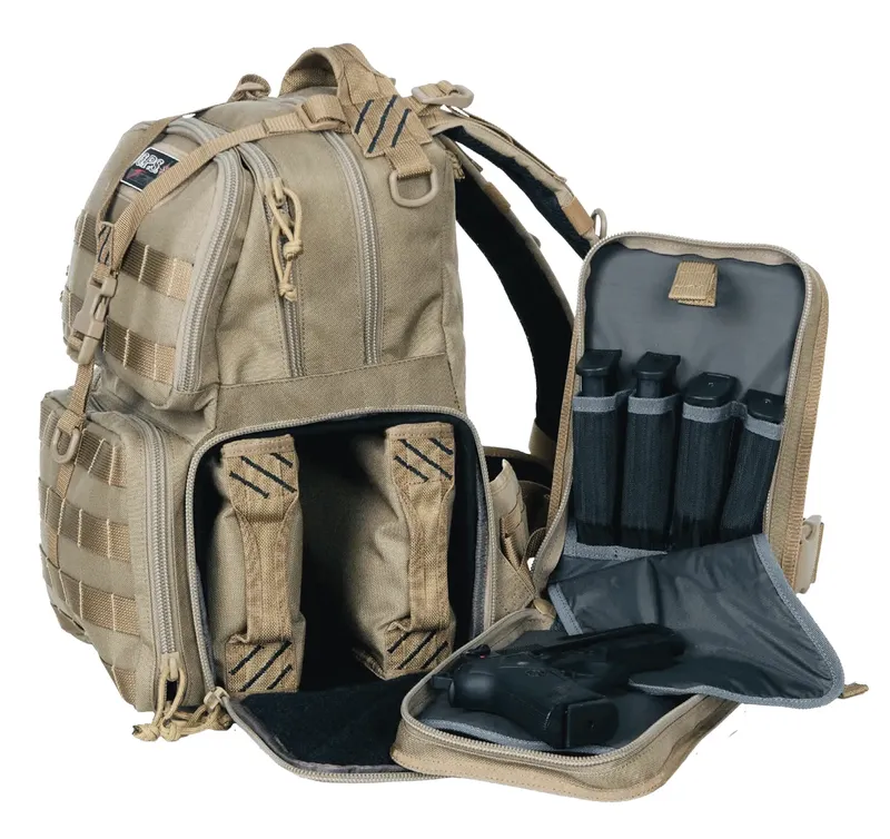 GPS Bags Tactical Tan Range Bag with YKK Zipper for 3 Handguns T1612BPT