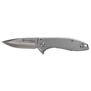 Smith-Wesson Smith & Wesson KT Executive Platinum Folding Knife 3" Drop Point Blade Silver Box