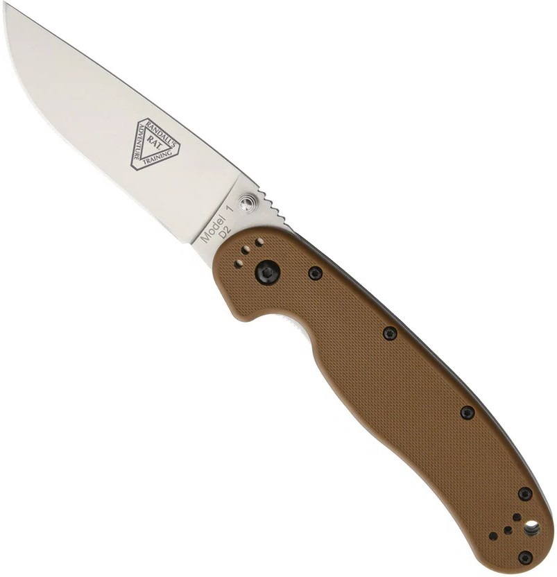 Ontario Knife Company RAT I Folding Knife, Coyote Brown/Satin