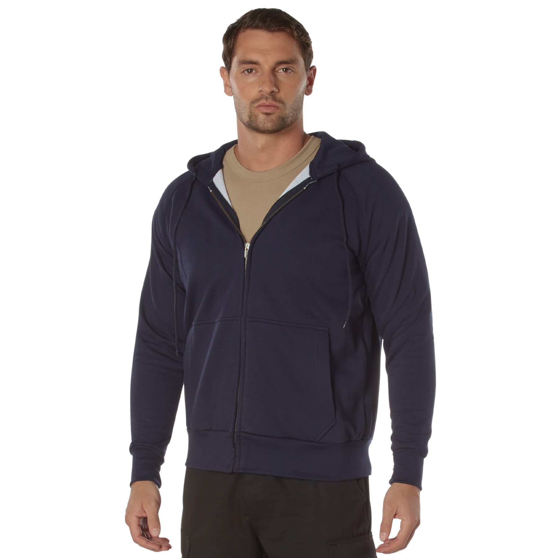 Rothco Thermal Lined Full-Zip Hoodie - Navy Blue, X-Large