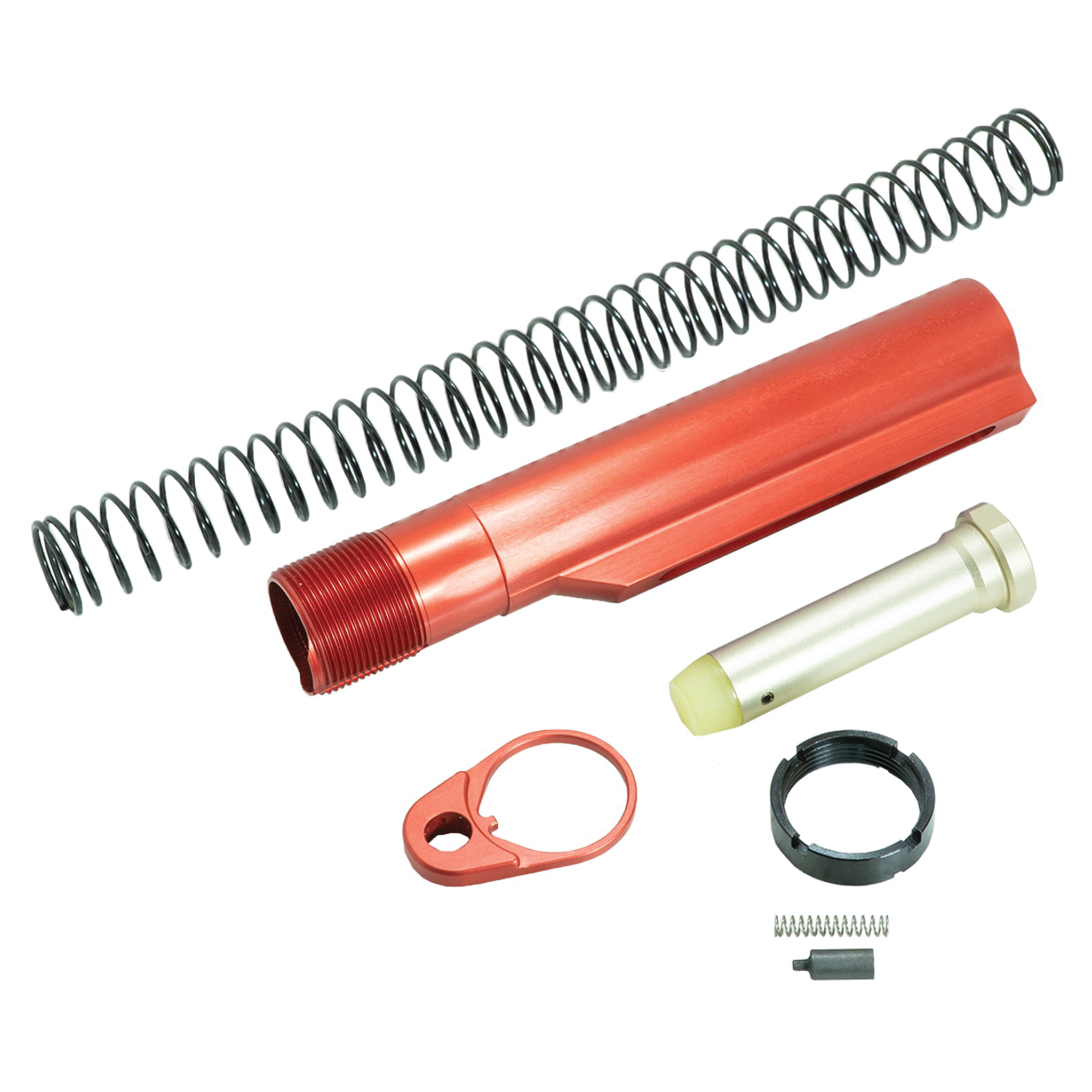 Timber Creek Outdoors Buffer Tube Kit for AR-15, Red - ARBTKR
