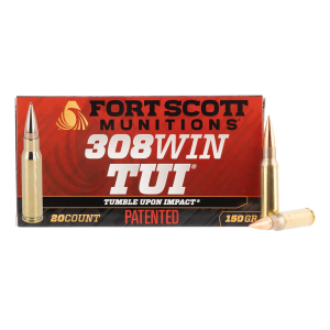 Fort Scott Munitions TUI 150 gr Solid Copper .308 Winchester Ammunition - 20 Rounds