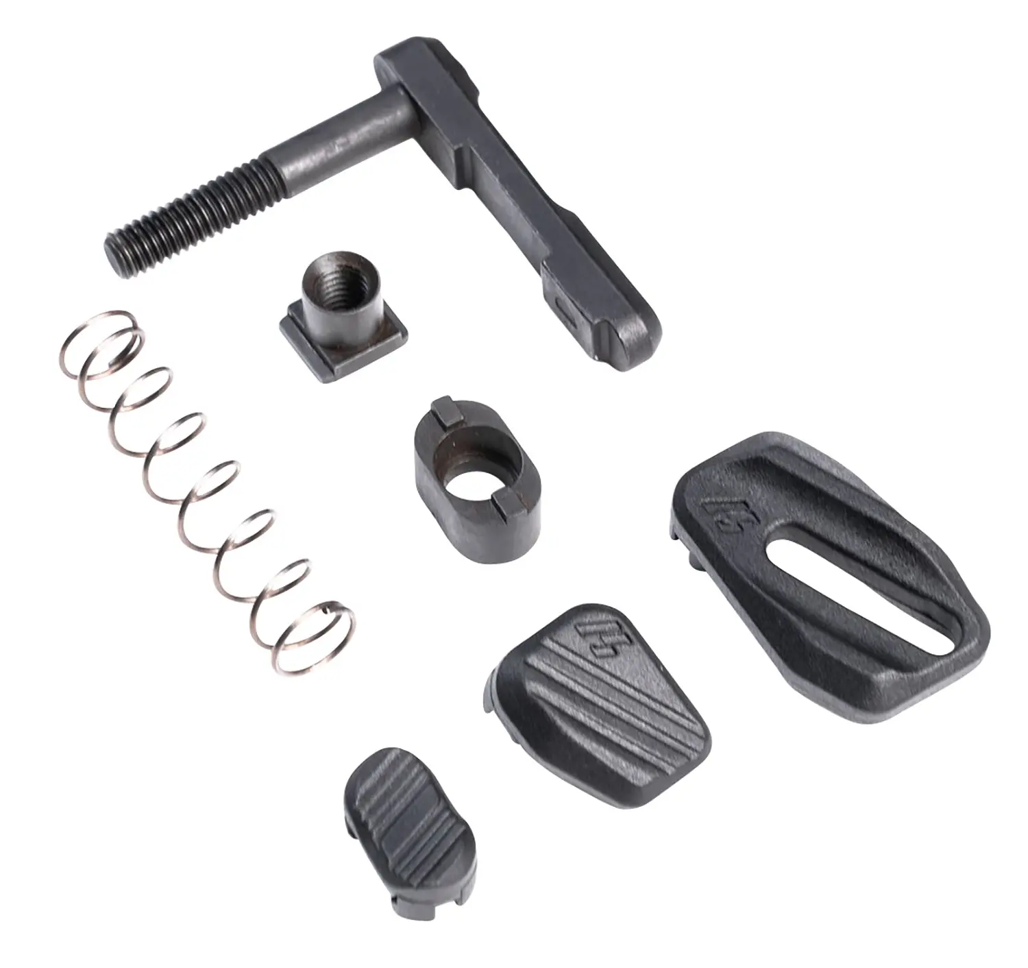 Strike Industries ARMMR Modular Magazine Release made of Steel with Polymer Button Black Finish for AR-Platform