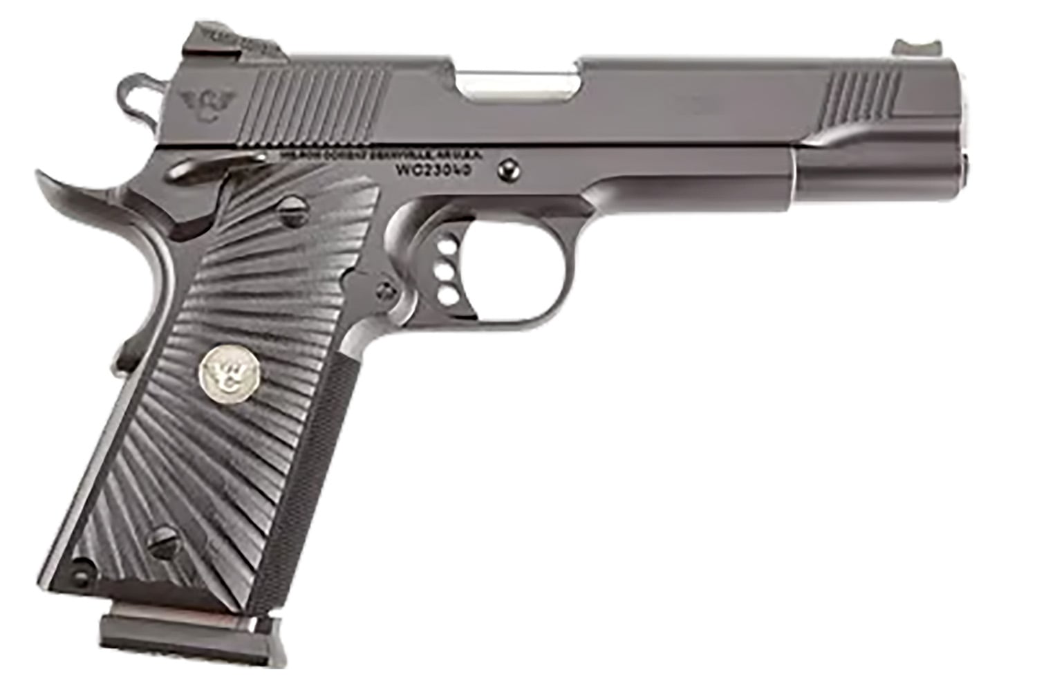 Wilson Combat .45 ACP 1911 Pistol, 5" Barrel, Fiber Optic Front Sights, Black - CQBFS45A