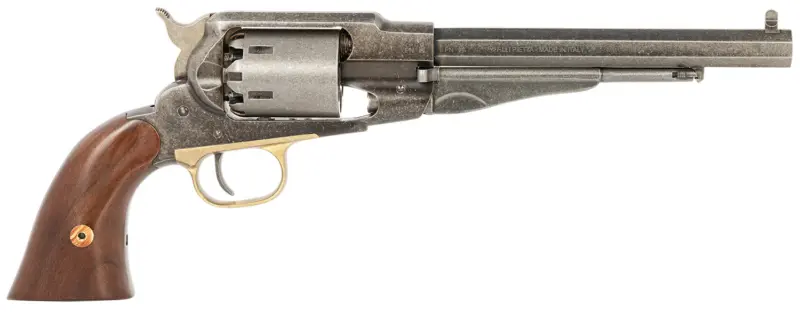 Pietta PF58OW448 1858 Old West 44 Cal 8" 6rd Old Silver Frame, Cylinder Barrel, Walnut Grip