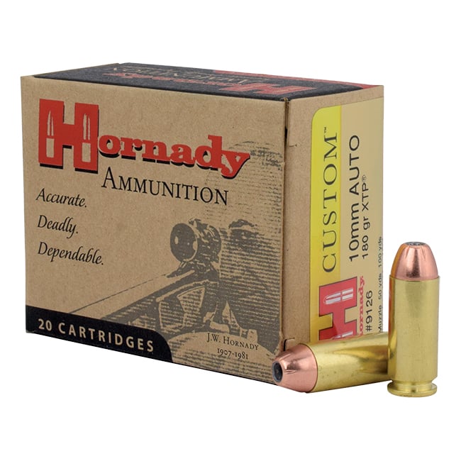 Hornady Custom Handgun Ammunition 10mm 180 gr XTP 1275 fps 20/ct - No Credit Card Fees - Low, flat rate shipping