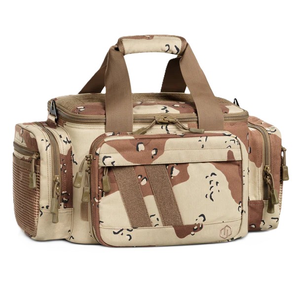 Savior Specialist Range Bag w/ 3 Pistol Rugs, Chocolate Chip Camo