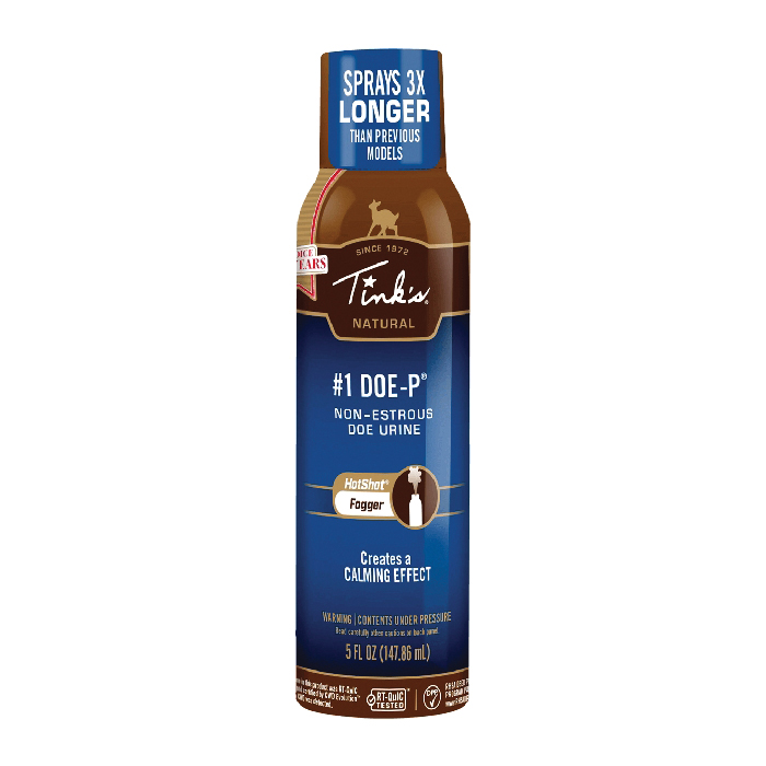 Tink's 1 Doe-P Hot Shot Deer Lure Calming Fogger, 5 oz Can
