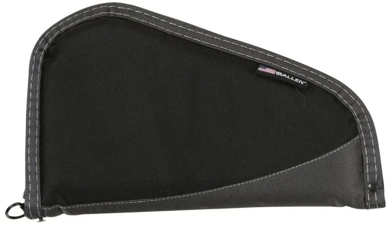 Allen 44411 Deluxe Handgun Case Black w/Gray Trim, Foam Padding, Non-Absorbent Lining Lockable Zipper 11" L