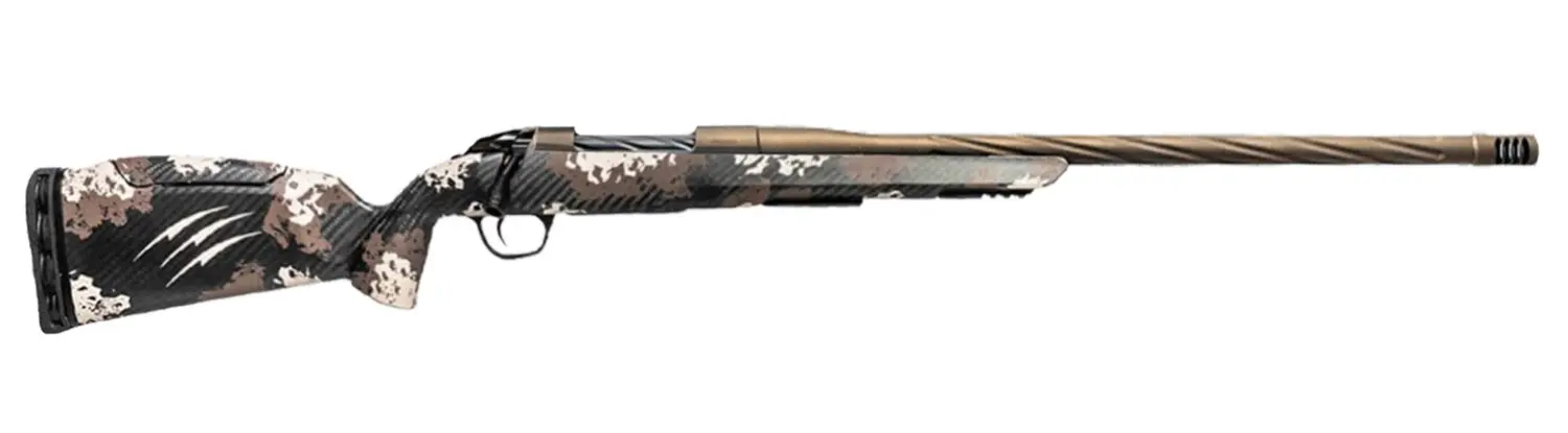 Fierce Firearms Twisted Rage LR Full Size 22 Creedmoor 4+1 22" Smoked Bronze Cerakote Match Grade/Spiral Threaded Stainless Steel Barrel, Drilled Tapped Receiver, Desert Shadow Camo Push Button Adj