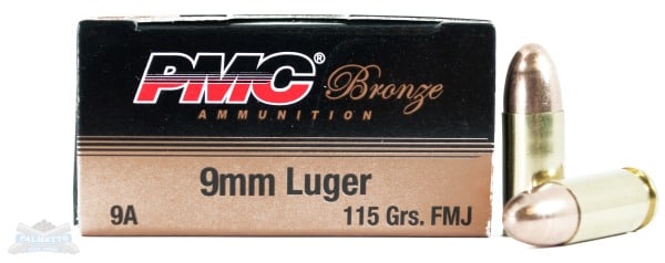 PMC Bronze 9mm 115gr FMJ Ammunition 50rds - 9A