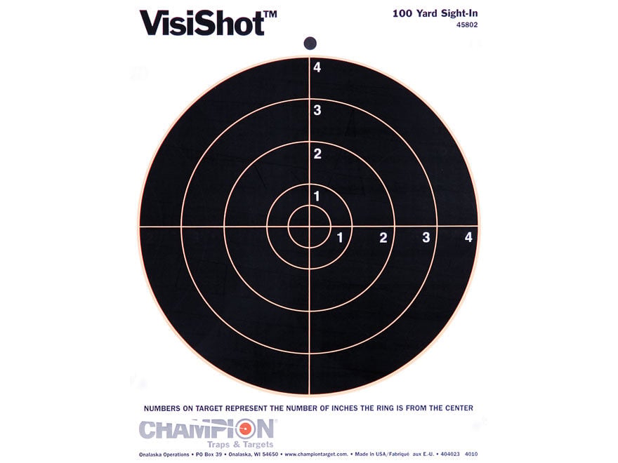 Champion VisiShot 8" Bullseye Target, 10 Pack - 45802