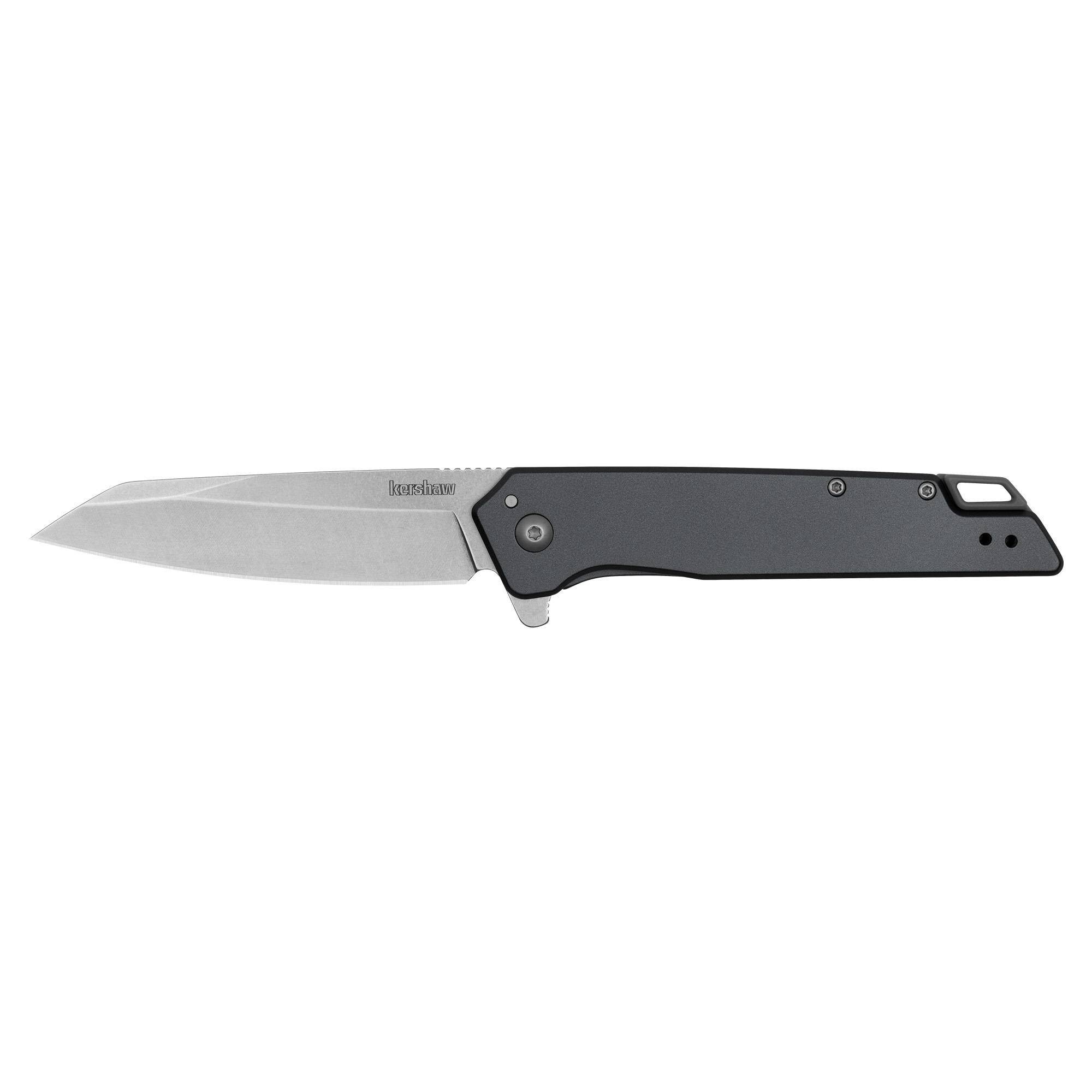 Kershaw(R) - 1441 - Misdirect XL 3.37" Folding Reverse Tanto Plain Gray/Silver Knife