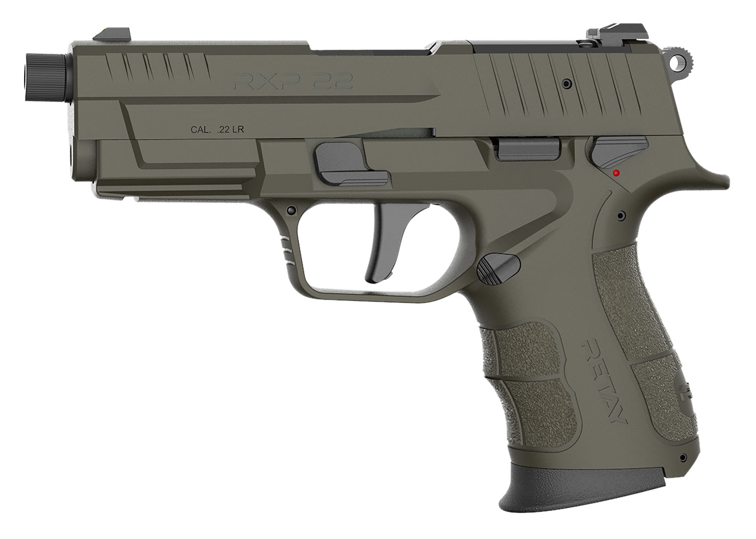 Retay RXP22 22 LR Threaded Barrel Pistol, OD Green