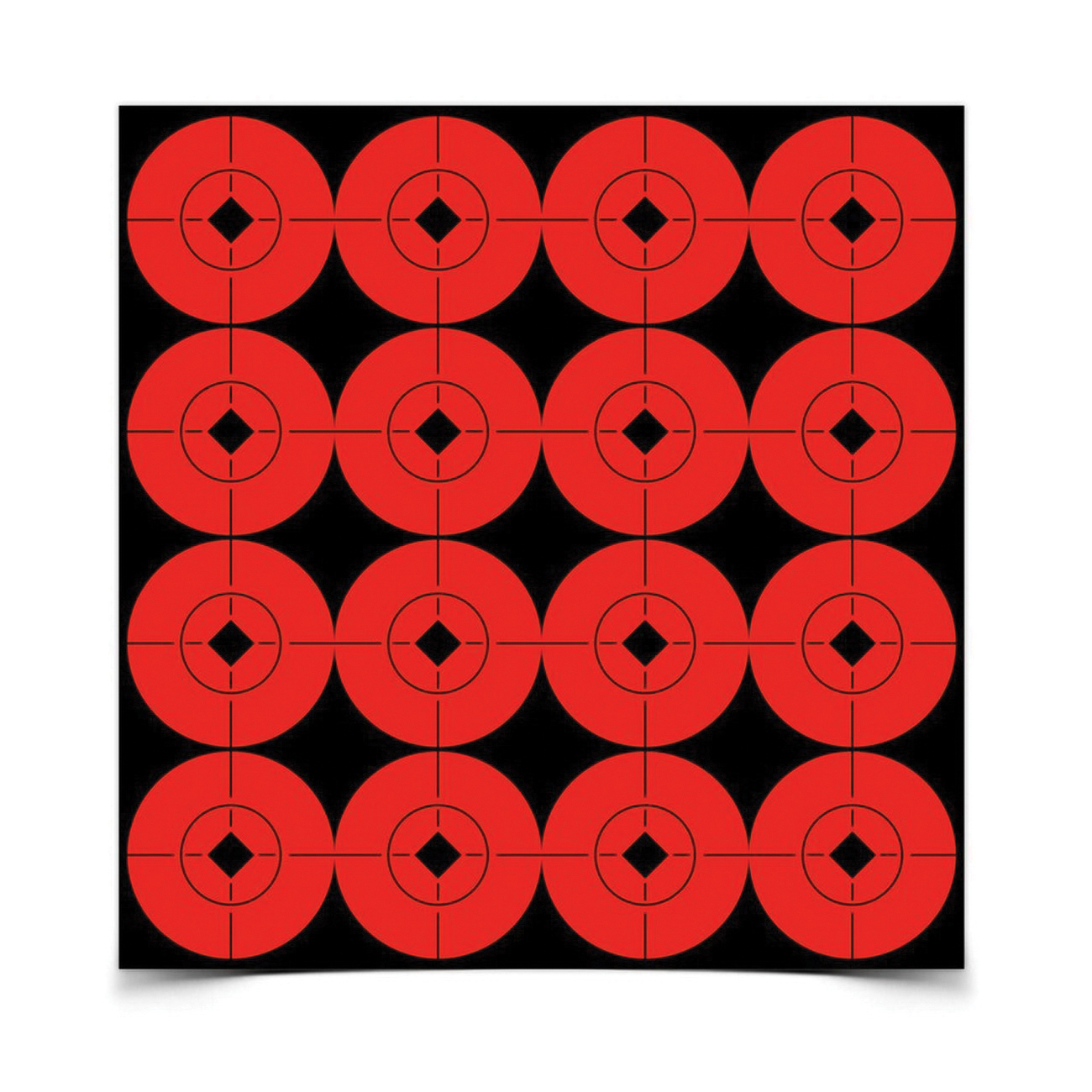 Birchwood Casey Target Spots 1.5" Self-Adhesive Bullseye Target, Orange, 10/pack - 33904