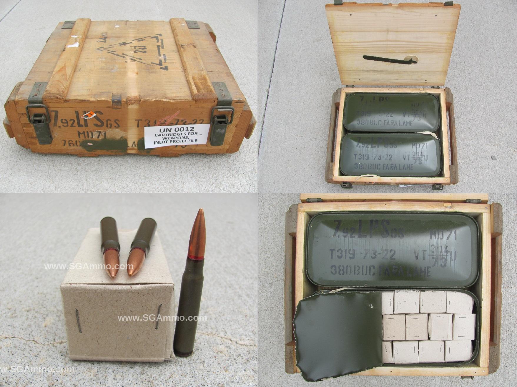 760 Round Crate – 8mm Mauser 154 Grain FMJ Steel Case Ammo Made in Romania
