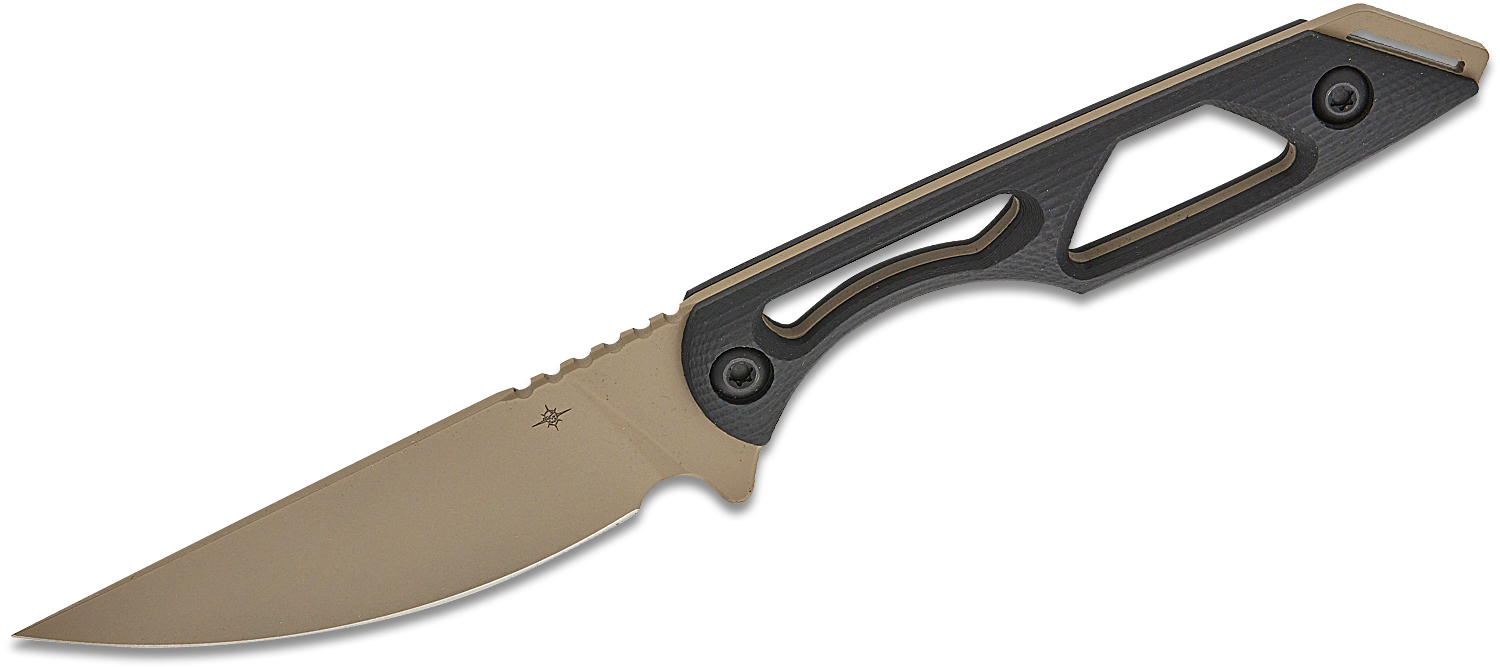 Toor Knives Willow Fixed Blade Drop Point Knife, Canyon Drab