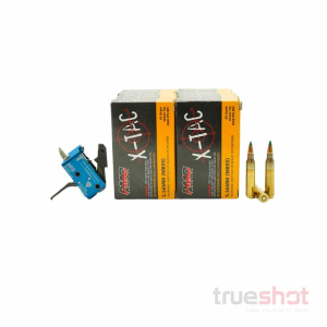 BUNDLE DEAL: TriggerTech Diamond Single Stage Flat Drop in AR-15 Trigger and 200 Rounds of Ammo - PMC 5.56 62 Grain