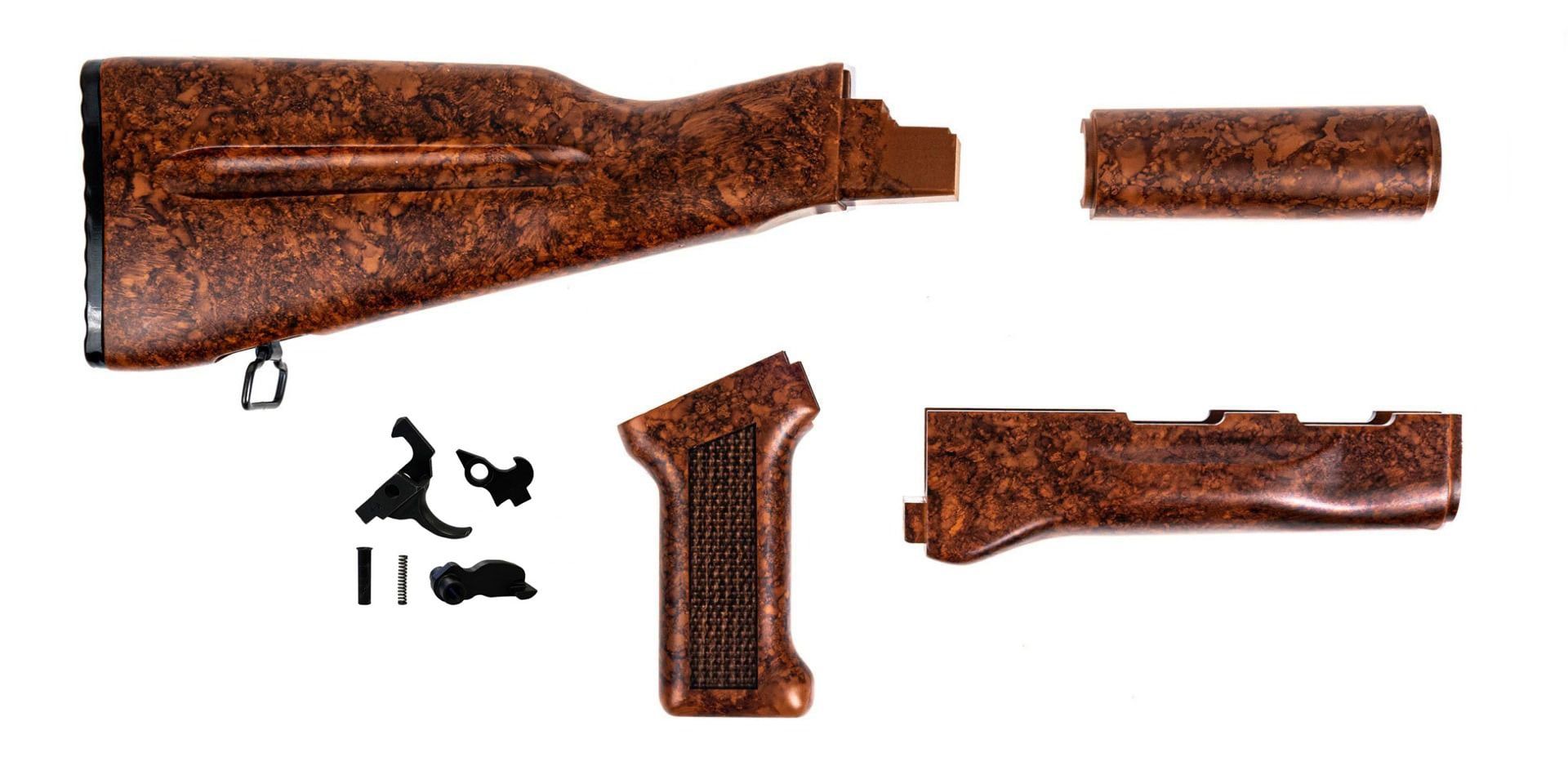 PSA AK Imitation "Bakelite" Furniture Set w/ PSAK-47 Premium Single Hook Semi-Auto Fire Control Group