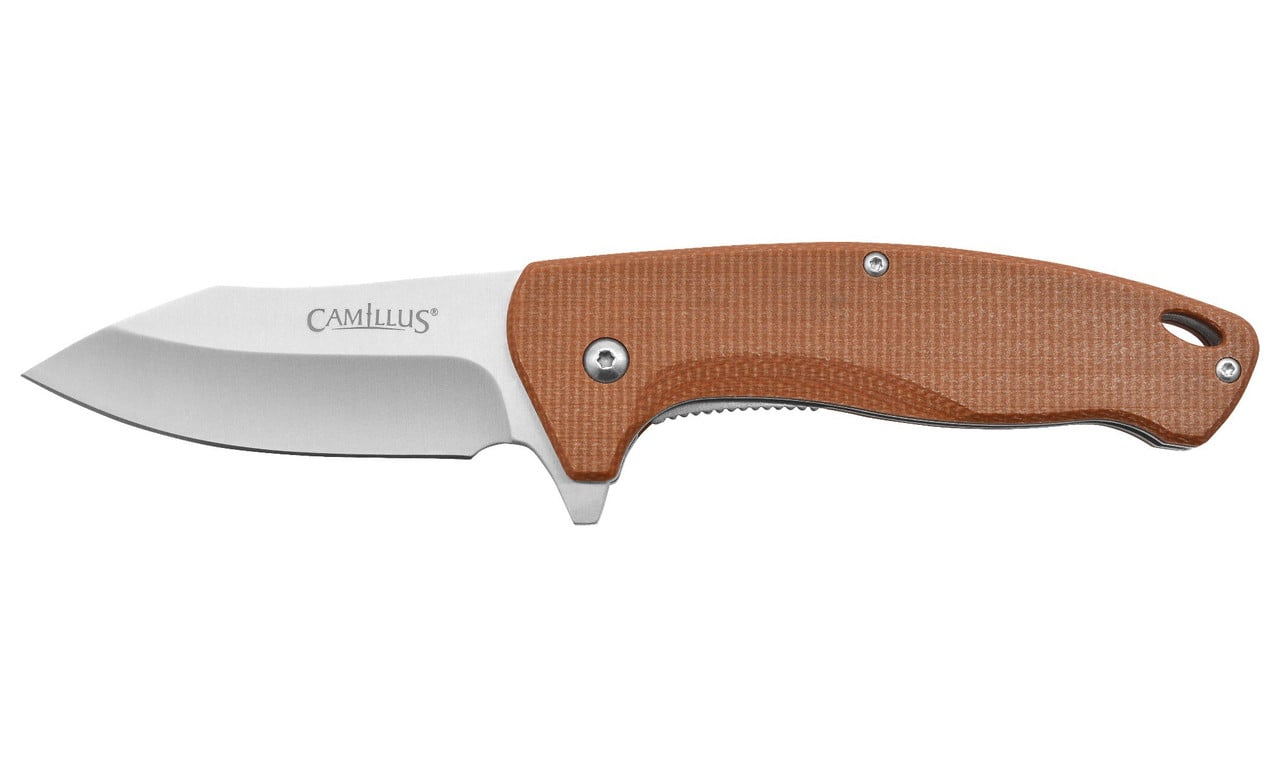 Camillus Arvo Folding Drop Point Knife, Brown - CAM-19479