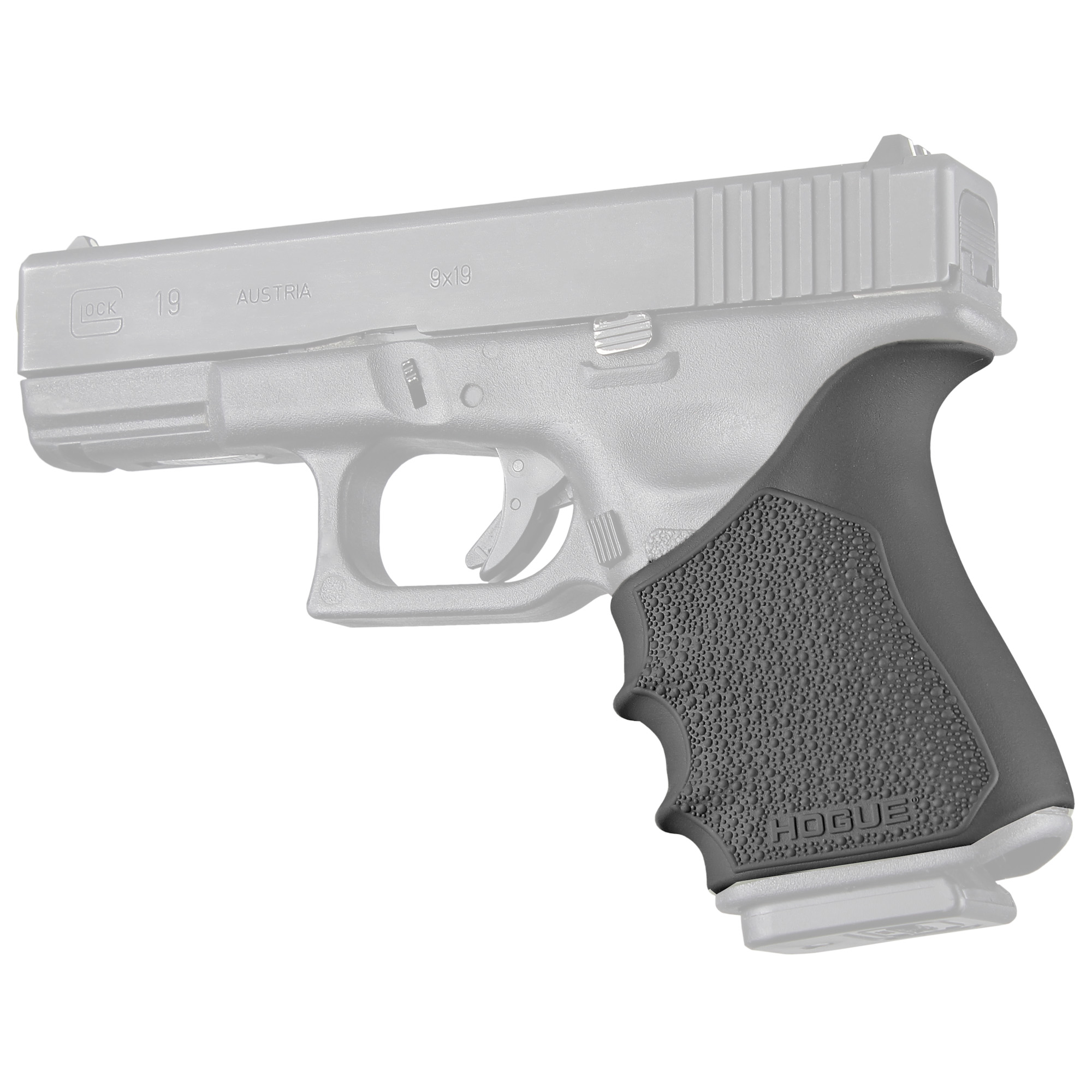 Hogue HandALL Beavertail Grip Sleeve, Fits Glock 19, 23, 25, 32, 38 Gen 3-4, Black