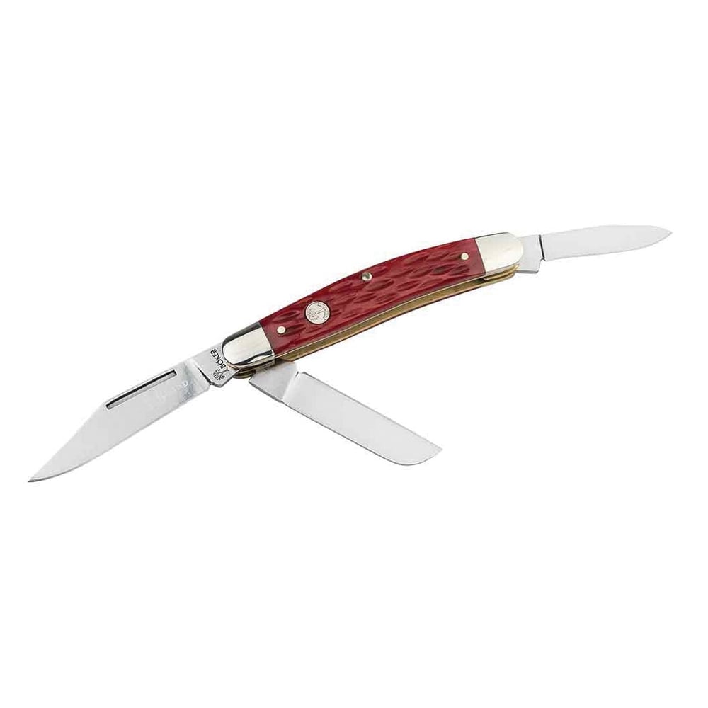 Boker Manufactory Traditional Series 2.0 Medium Stockman Folding Knife Clip Point/Sheepsfoot, Red