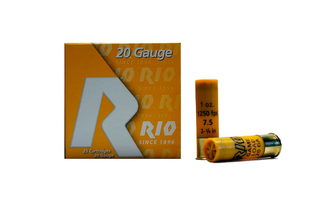 RIO 20ga 2.75" 1oz #7.5 1250 FPS Field Ammunition, 25 Round Box - RC2075