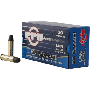 Prvi Partizan PPU PPH38SL Handgun 38 Special 158 GR Lead Round Nose - 50rd Box