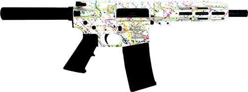 Great Lakes AR15 Pistol .223 Wylde 7.5" Nitride Splatter White