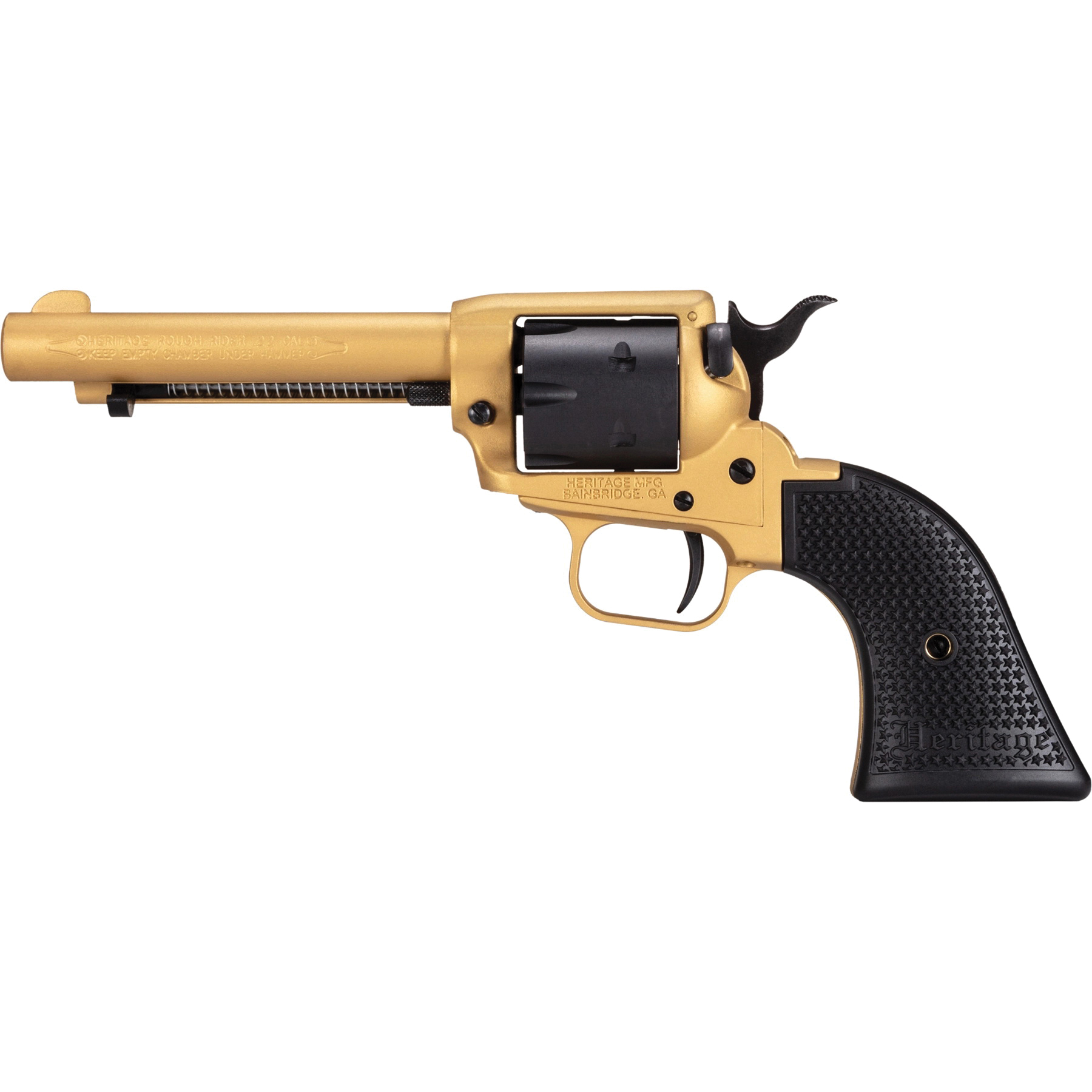Heritage Manufacturing Rough Rider .22LR Revolver 4.75" 6rds, Gold Cerakote - RR22S4