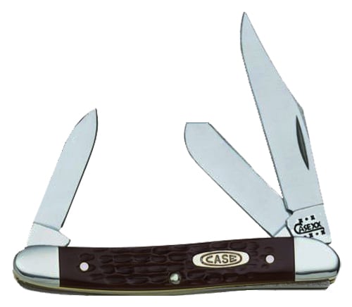 Case Brown Synthetic Medium Stockman Knife - 00217