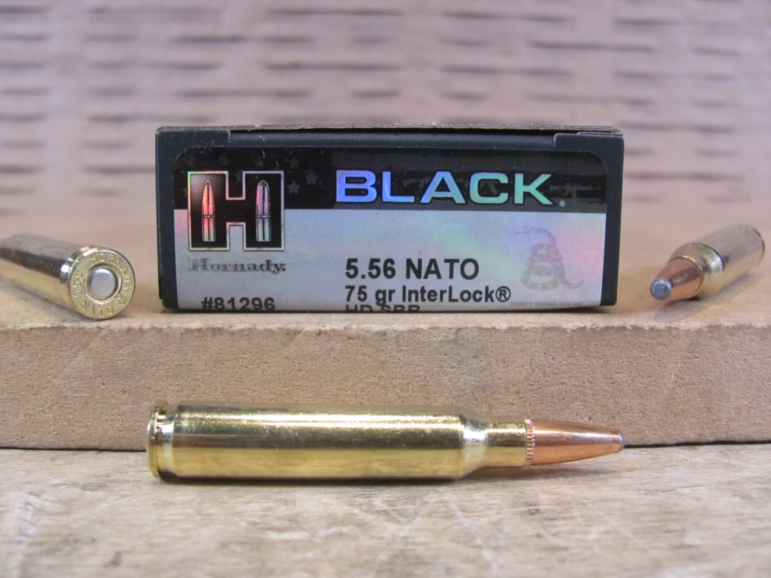 200 Round Case – 5.56 NATO 75 Grain Interlock HD SBR Soft Point Hornady Black Ammo – 81296