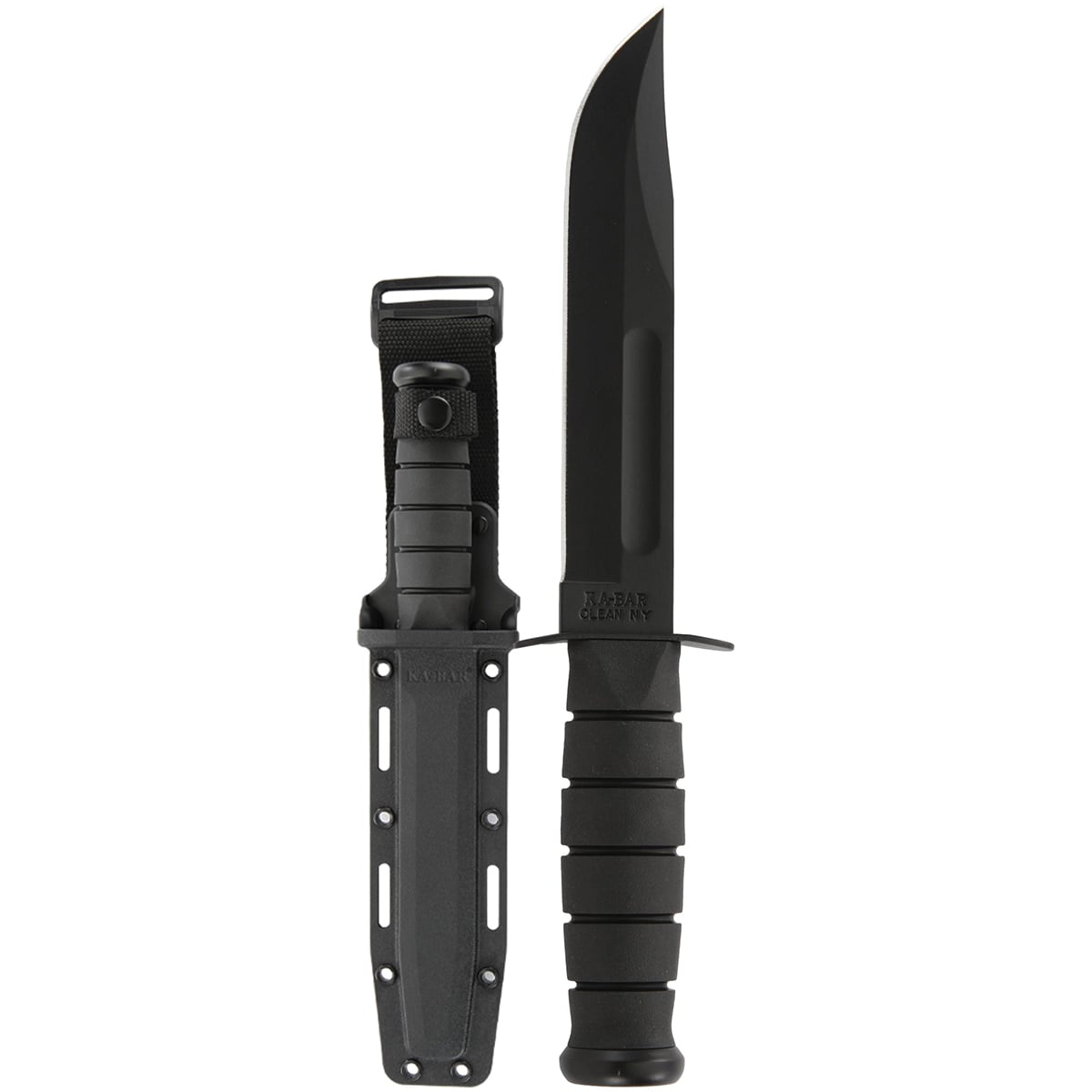 KA-BAR Fixed Knife Clip Point, Black