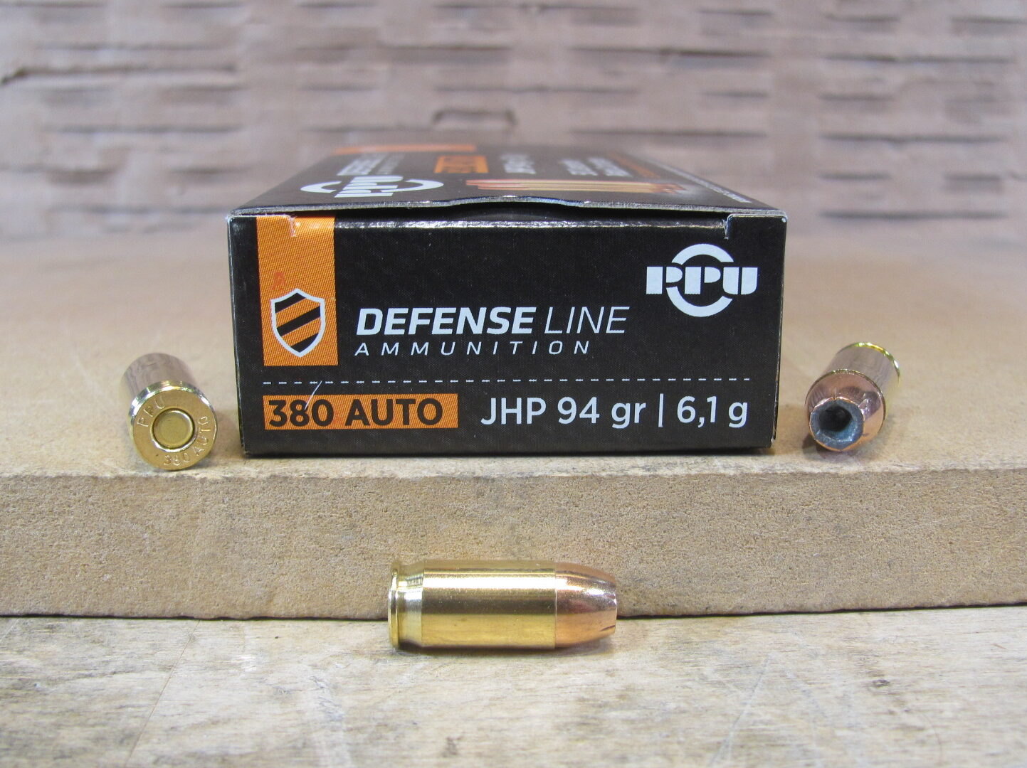 1000 Round Case – 380 Auto 94 Grain JHP Prvi Partizan Defense Line Ammo – PPD380A