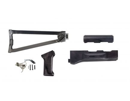 PSA AK Black Satin Furniture set and Folding Stock w/ PSA Custom AK-47 Enhanced Polished Nickel Boron Fire Control Group