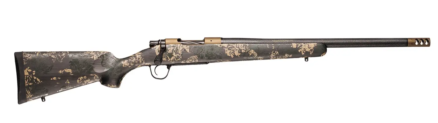 Christensen Arms 801-060080-00 Ridgeline FFT TI Full Size 22 Creedmoor 4+1 20" Carbon Fiber Threaded Barrel, Burnt Bronze Cerakote Titanium Drilled Tapped Receiver, Carbon w/Green Tan Accents Fixe