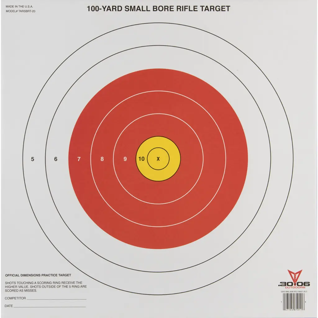 30-06 Small Bore Rifle Target 20 pk.
