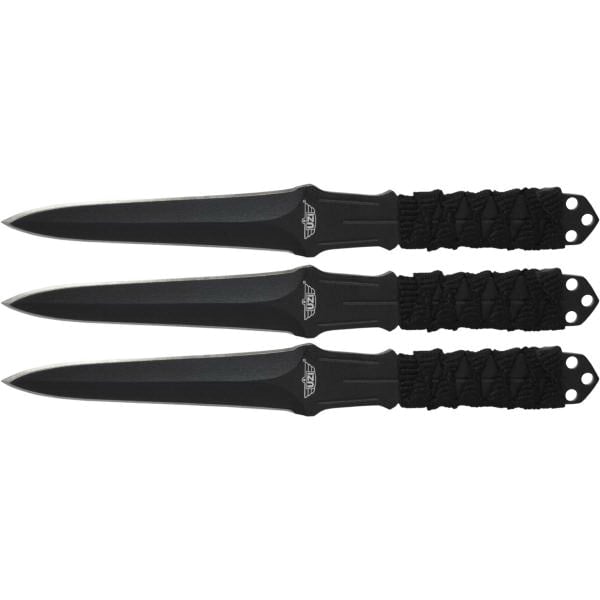 CampCo UZI Throwing Knife Triple Set, 3", Black - UZKTRW003