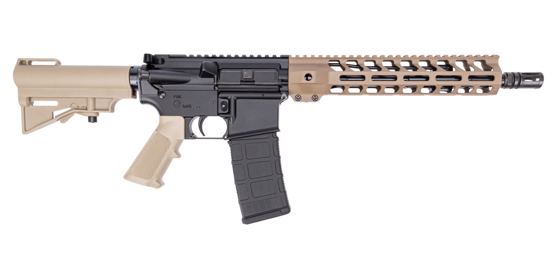 PSA 11.5" 5.56 Nitride 10.5" Lightweight M-Lok Classic Stealth HAR-15 Pistol, FDE