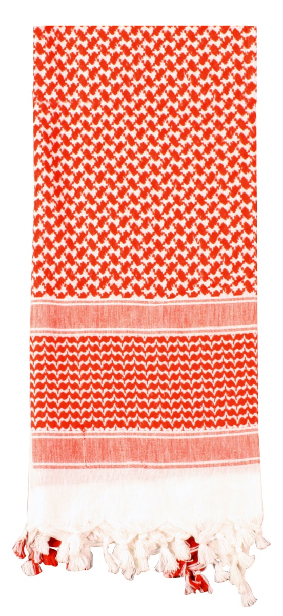Rothco Shemagh Tactical Desert Keffiyeh Scarf - Red - White