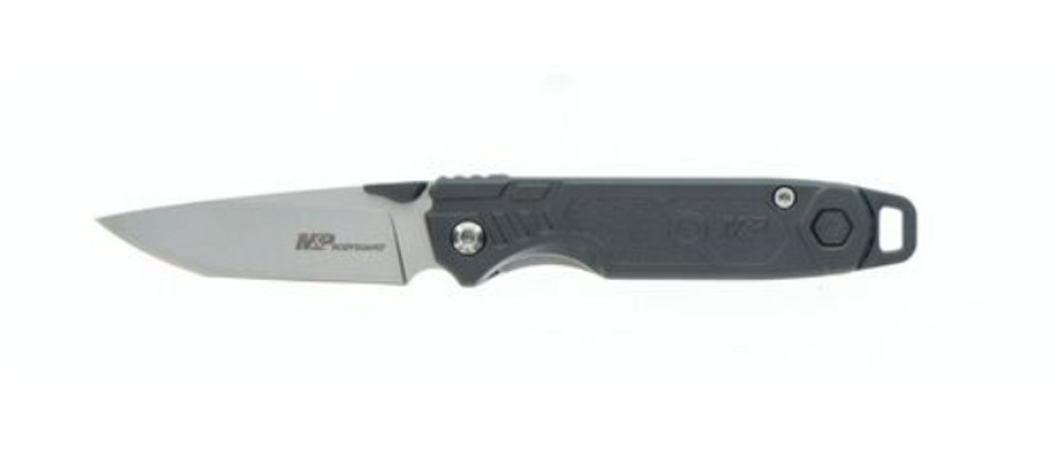 Smith & Wesson M&P Bodyguard Connect Folding Tanto Knife, Gray - 1100085