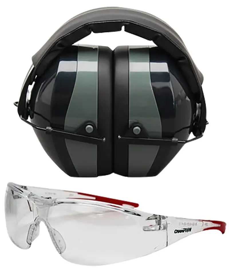 Champion Targets 40622 Eyes Ears Combo 26 dB Over the Head Passive Muff Shooting Glasses Black/Gray
